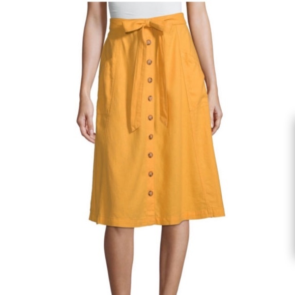 a.n.a Dresses & Skirts - a.n.a Soft Womens Mid Rise Midi A-Line Skirt